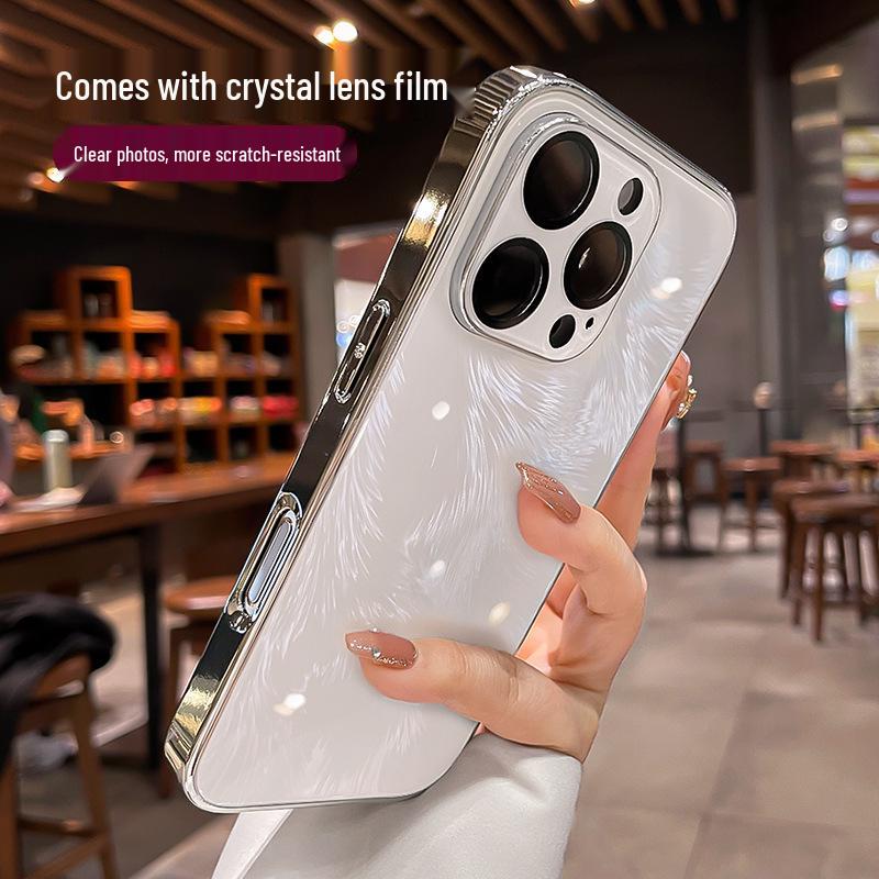 Чехол Apple 16 Pro Max iPhone 15 Pro со стеклом Ice Crystal, противоударный, с полным покрытием