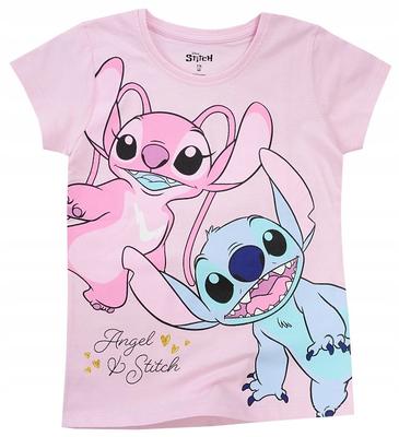 STITCH STICZ T-SHIRT SHORT SLEEVE Girls Cotton PINK 92 D064Z