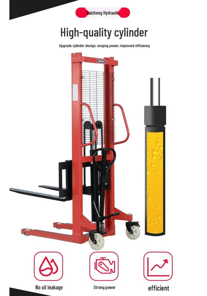Manual Stacker & Semi-Electric Hydraulic Forklift (1-3 Ton) with 2 Ton Hand Pallet Jack