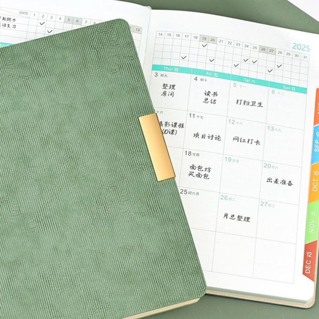 Расписание дел на 2025 год, ежедневник для студентов, утолщенный ежедневник, записная книжка, блокнот, тетрадь, памятка, 200 листов, 400 страниц