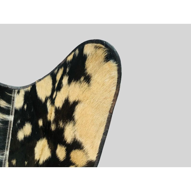 Кожаное кресло-бабочка, коровья кожа, кожаное кресло-бабочка с мехом, кресло для гостиной, подарок для него, подарок для нее, кресло-подлокотник, стулья