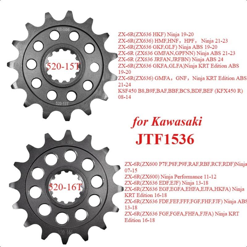 1pc 520 15T 16T JTF1536 Front Sprocket Gear Staring Wheel Cam for Kawasaki ZX-6R ZX636 Ninja ABS