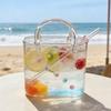 with Straw Creative Cocktail Glasses Novelty Beer Drinking Mug Fruit Wine Glass  Home Use