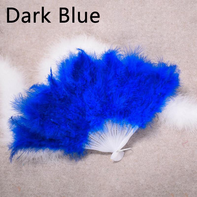 1PC Dance Props Classical Women Showgirl Home Decorative Fluffy Feather Fans Folding Fans Hand Fan Wedding Party
