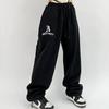 Hip Hop Gothic Black Jogging Sweatpants Oversize Y2K Grunge Kpop Baggy Trousers Harajuku Graphic Wide Leg Sports Pants