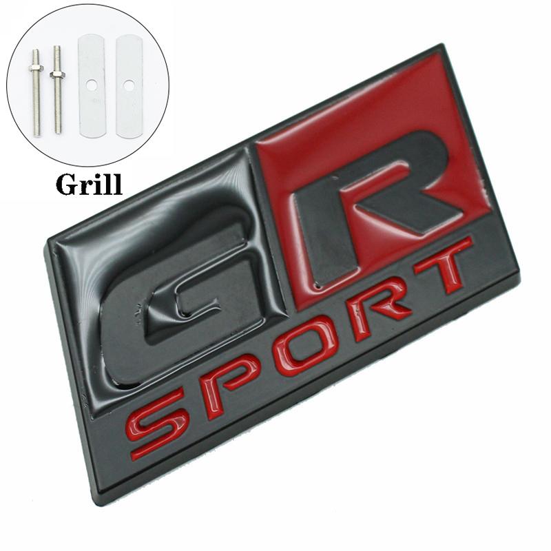 3D GR Sport Logo Car Decal Front Hood Grille Emblem Badge Sticker For Toyota HV YARiS RZ RC RS Prius Lexus Harrier GRMN Stickers