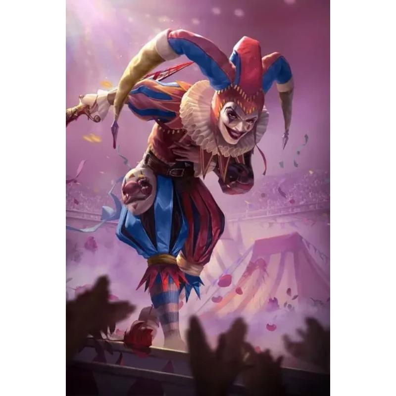 Яркий цирковой клоун холст настенное искусство игривый Джокер акробатика плакат принты для гостиной игровой площадки декор