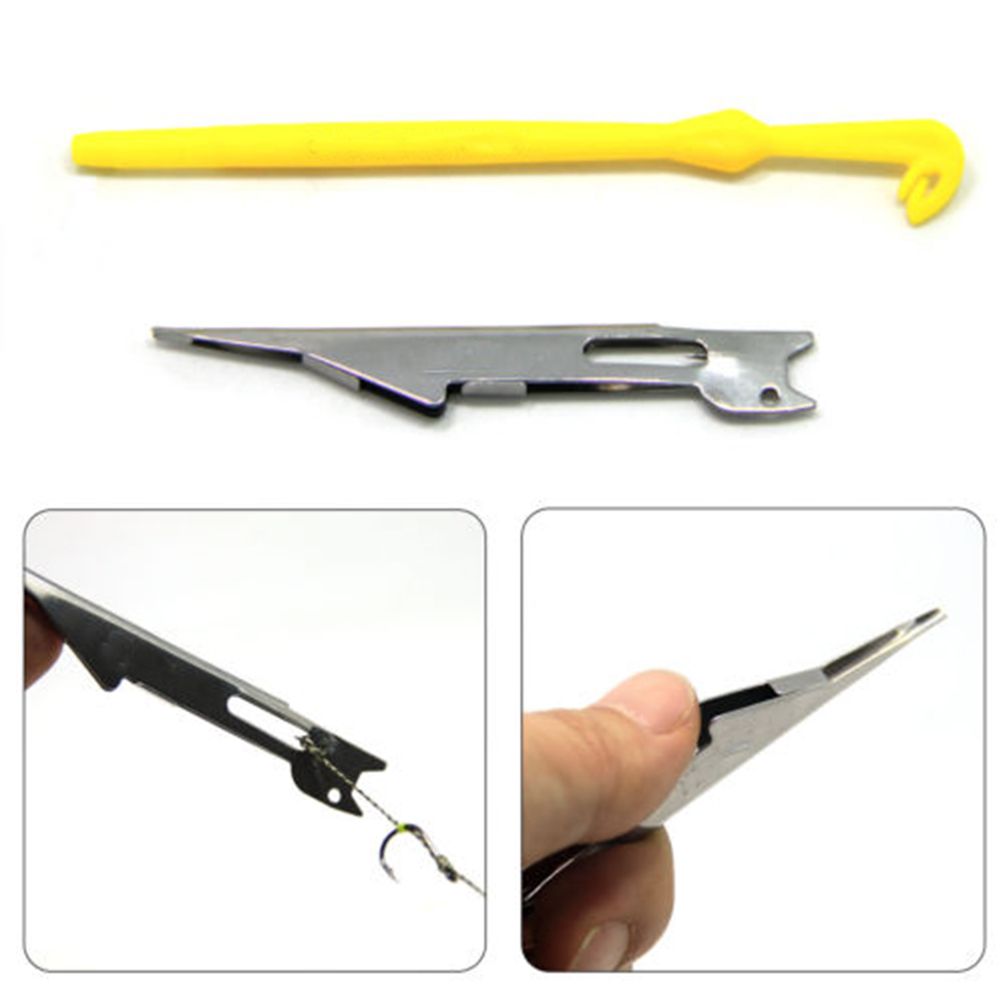 Steel & Plastic Snip Line Cutter Fast Hook Nail Knotter Fly Fishing Clippers Quick Knot Tying Tool