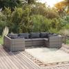 Day and Night - Day and Night 6-piece Garden Sofa Set and Gray Synthetic Rattan Cushions