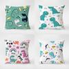 Creative Little Dinosaur Print Cartoon Pillowcase Interior Decoration Office Living Room Home Pillowcase