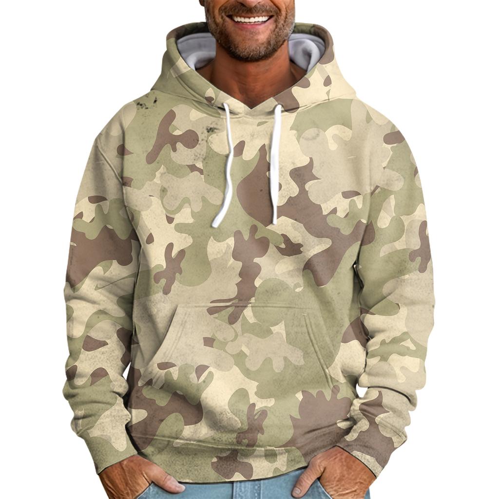 Men's Loose Printed Hooded Sweatshirt Men's Casual Fashion Sports Sweatshirt