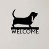 Basset Hound Dog Welcome Sign Wrought Iron Crafts Metal Ornament Decoration Dog Welcome Sign Basset Hound Wrought Iron