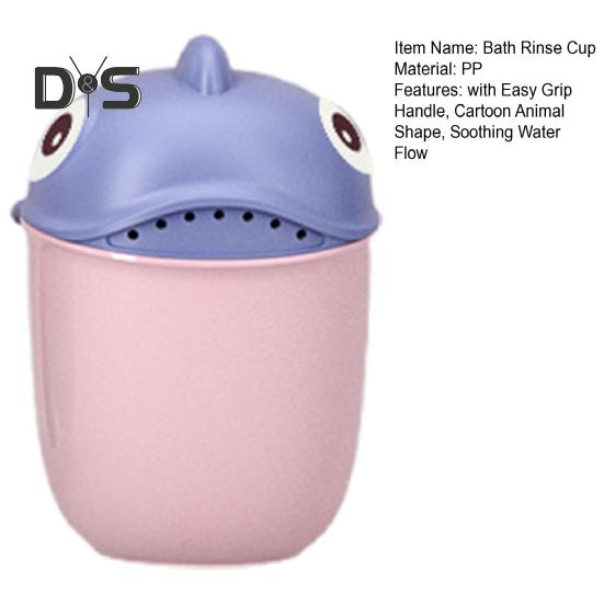 Детская ванночка для ополаскивания волос и тела с удобной ручкой в форме мультяшного животного, успокаивающая игрушка для купания с эффектом тропического душа для детей