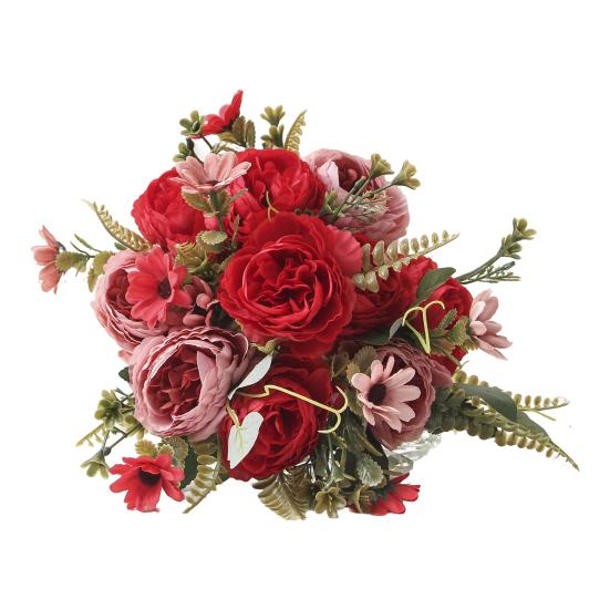 Букеты из искусственных цветов, искусственные ромашки, пионы, букеты, искусственные цветы, центральные украшения для стола, цветочные композиции для дома, свадебные украшения для отеля