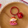 Kawaii Maneki-neko Keyring Resin Fortune Cat Pendant Creative Plutus Cat Keychain  Lunar New Year