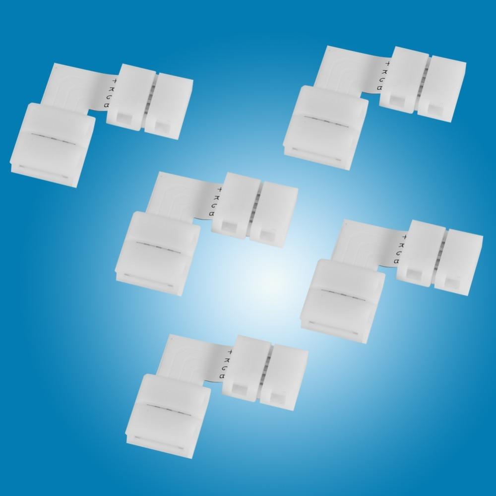20PCS 4 Pin LED Strip Connector 10mm LED Strip Adapter Light Strip Adapter Corner Connection