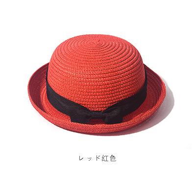 Sunscreen small round straw hat small fresh student sunshade curled edge beach hat women's versatile sun hat summer versatile