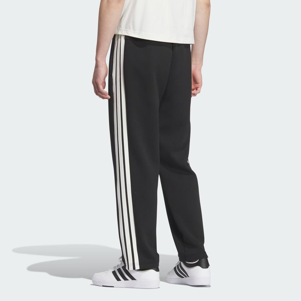 adidas SS25 Современные спортивные брюки в полоску с эластичной резинкой, универсальные трикотажные спортивные брюки прямого кроя, мужские брюки KC5317
