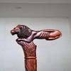 Lion Wooden Carved Walking Stick Cane Elegant Hand Carved Wooden Cane with Intricate Design