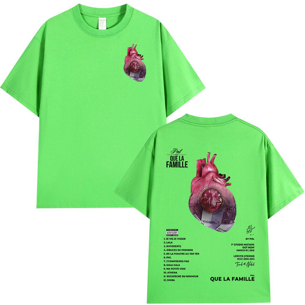 Французский рэпер PNL Que La Famille Le Monde Chico Альбом Футболка Мужская Женская Хип-хоп Мода Хлопковые Футболки с коротким рукавом Streetwear