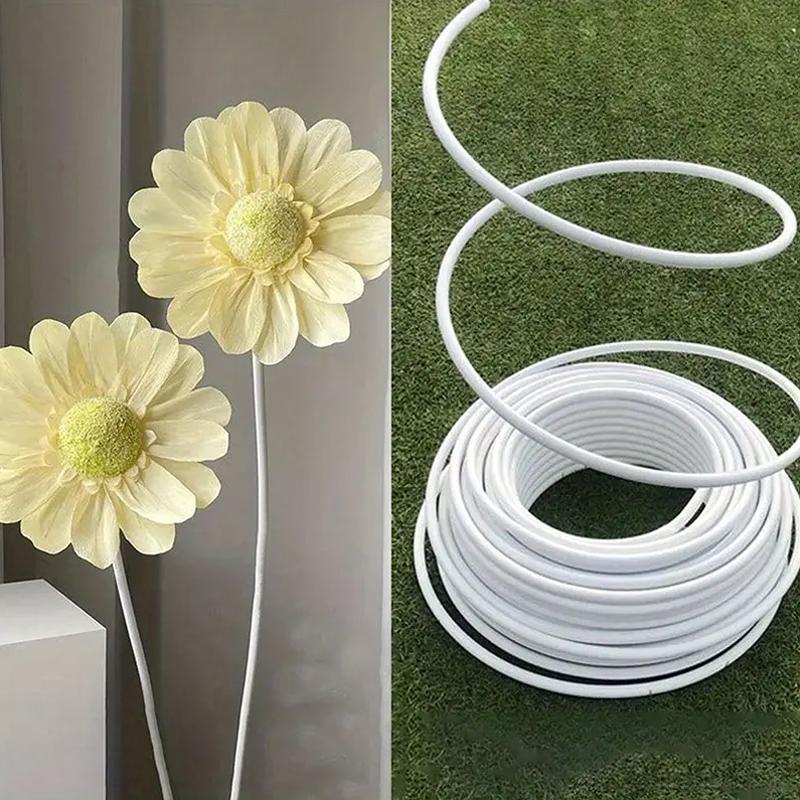 5 м/рулон алюминиево-пластиковая трубка белая золотая бумажный цветок без слов цветочный стержень сценическое украшение стилизованная трубка жесткая разноцветная
