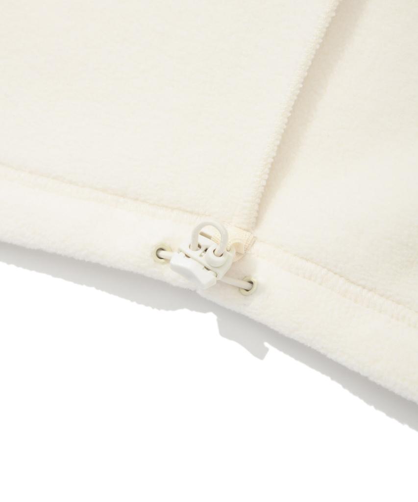 COVERNAT Arch Logo Fleece Half Zip Sweatshirt Ivory