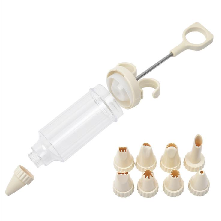 Шприц для глазури, 8 насадок, декоратор для торта, десерта, набор декораторов