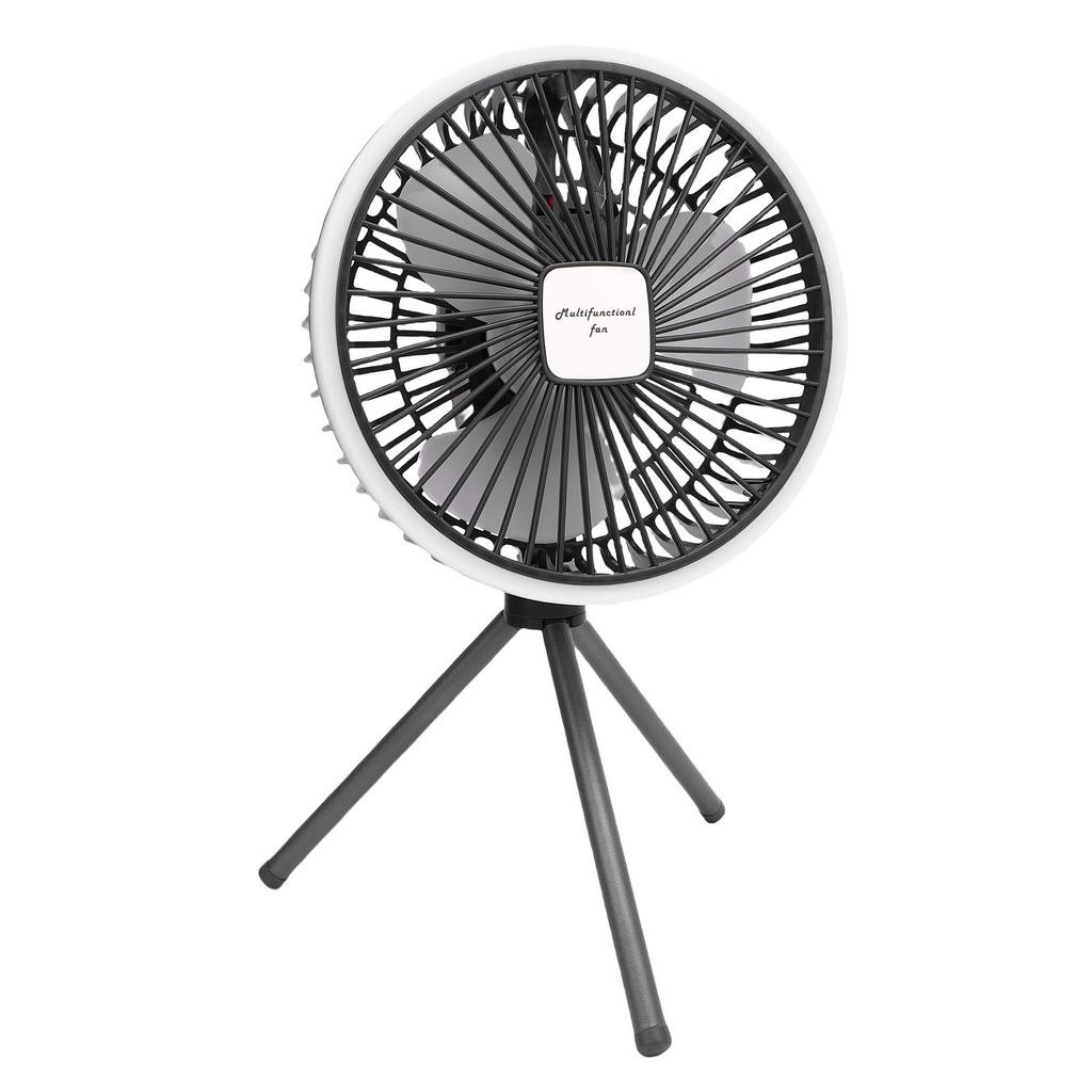 Camping Fan with Tripod Stand and Light USB Rechargeable Battery Operated Portable Camping Cooling Fan for Home Outdoor