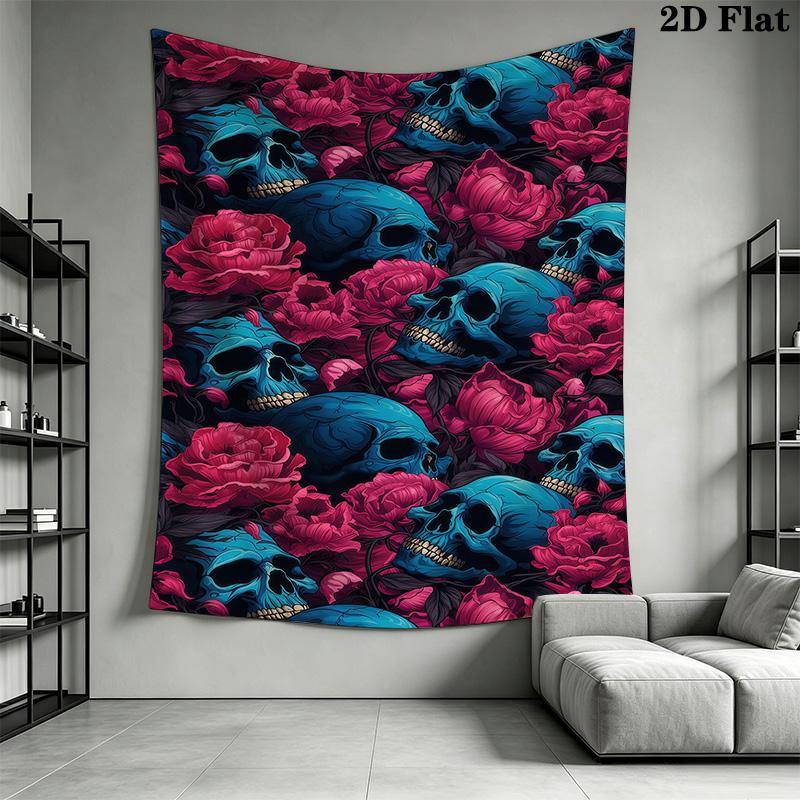 Skulls Roses Tapestry Tapestry Wallmounted Background Cloth Soft Atmospheric Background Cloth Christmas Gift