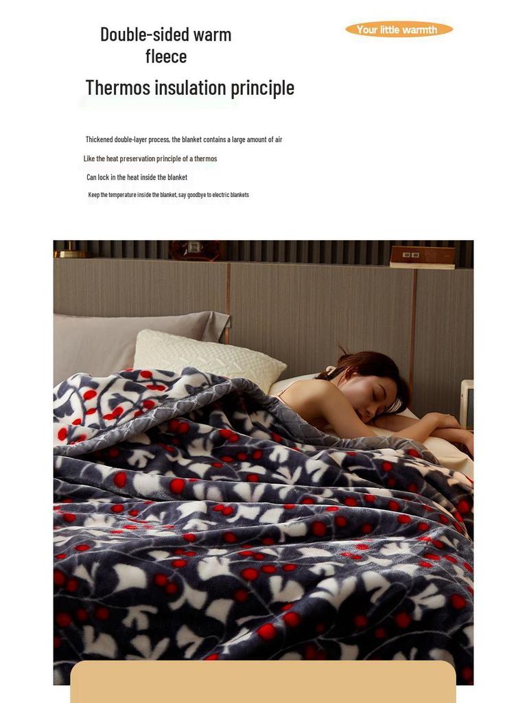 G5Z Зимнее Утолщенное Фланелевое Одеяло – Коралловое Теплое Односпальное Постельное Белье для Общежития