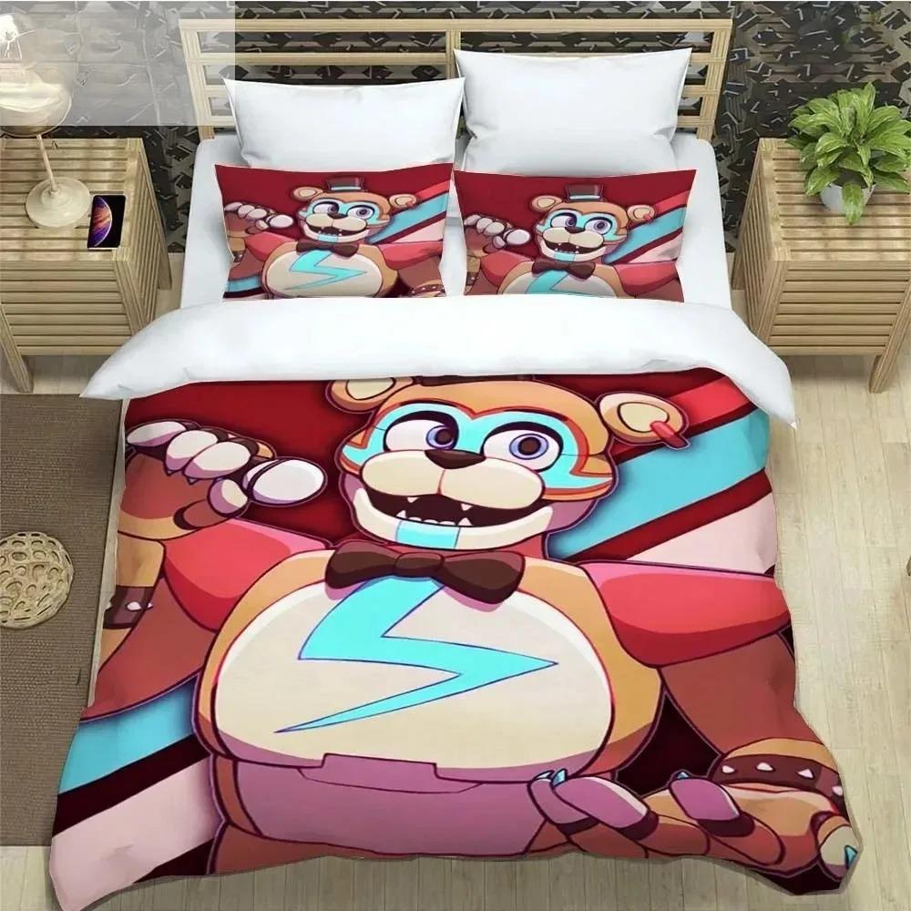 F-Five-Nights At Freddy´s FNAF Постельное белье Комплект постельного белья King Twin Double Boys Постельное белье из микрофибры или полиэстера Пододеяльник