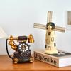 Винтажная фигурка ветряной мельницы Домашние украшения для спальни Антикварный дизайн Поделки Смола Голландский стиль Статуэтка Настольные декоративные поделки