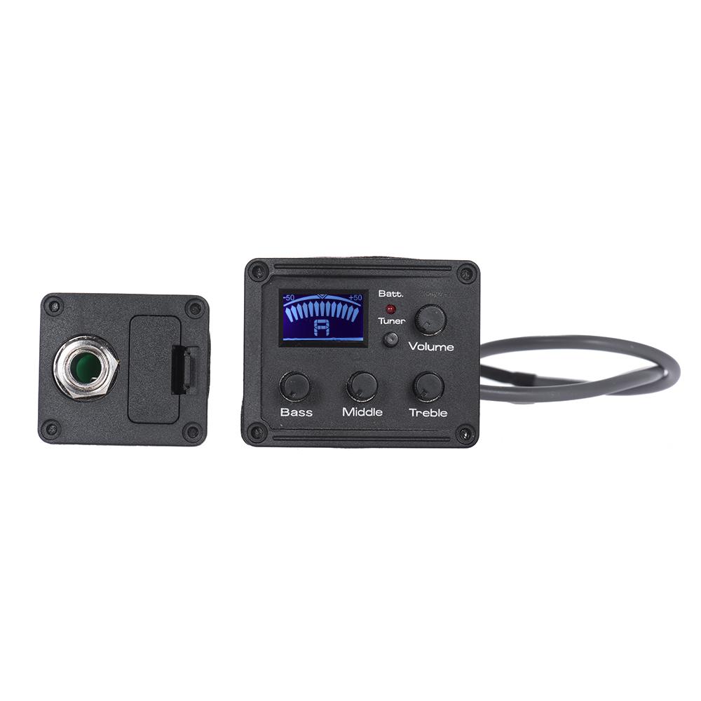 Ukulele Ukelele Uke Piezo Pickup Preamp 3-Band EQ Equalizer Tuner System with LCD Display