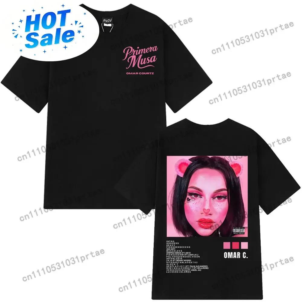 Rapper Omar Courtz Primera Musas Album With Pictures Unisexs And Wounisexs Fashion Summer Print 100 Pure Cotton Tshirt Black