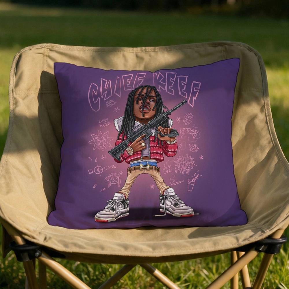 Rapper CChief KKeef Cushion Cover Soft Reversible Durable Pillow Cover MultiScene Use for Home Car Daily Comfort