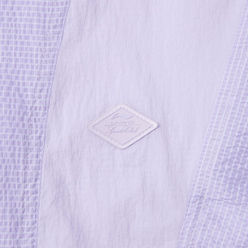 Li Ning Серия Спортивный Стиль Однотонный На молнии Воротник-стойка Удобный Дышащий Универсальный Ветровка Женская Верхняя одежда Фиолетовый AFDV992-1