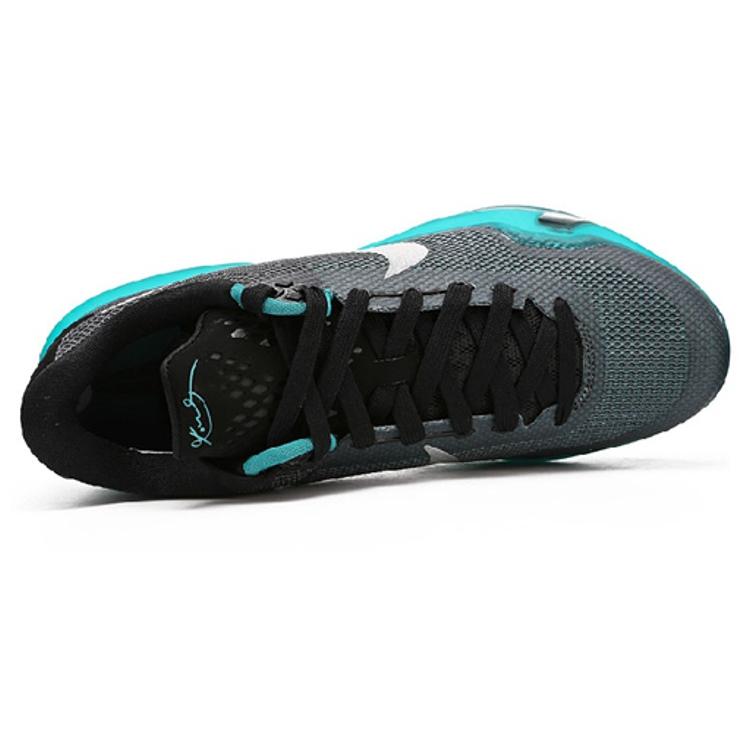 Nike Kobe 10 Liberty Kobe Шнуровка Нескользящие Легкие Низкие Высокопроизводительные Баскетбольные Кроссовки Мужские Черный Ледяной Зеленый 745334-002