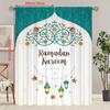 2PCS- Muslim Ramadan - Printed Curtain - Polyester Material, Suitable for Bedroom, Living Room, Study