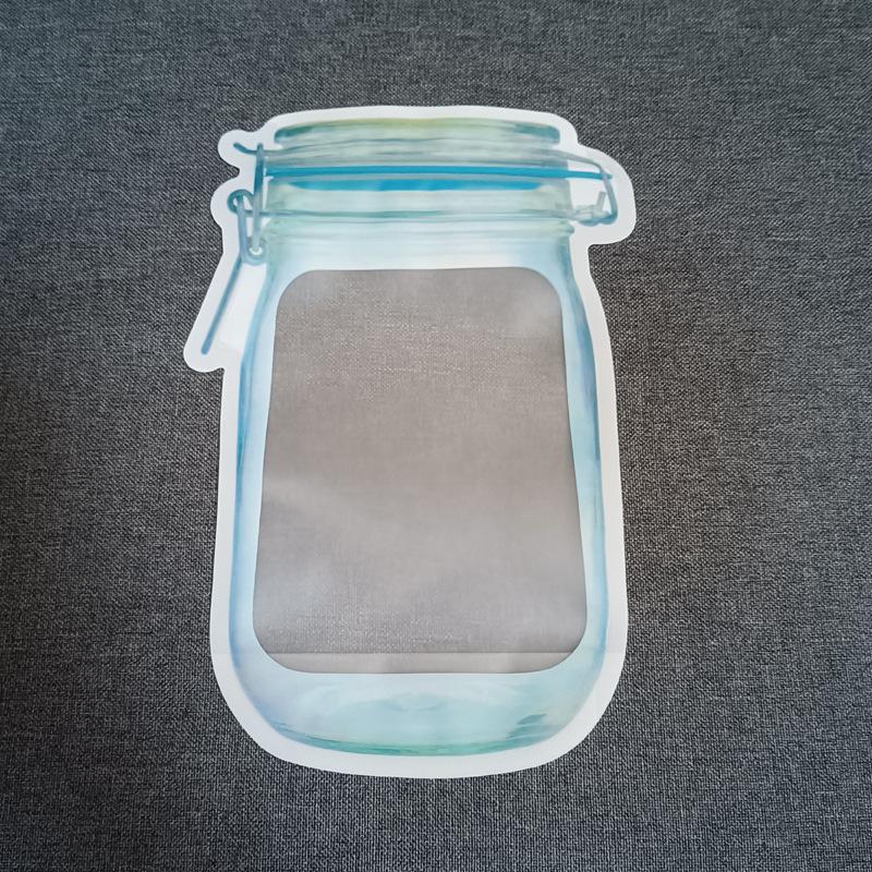 Пакет Mason Bottle Ziplock имеет множество комбинаций, герметичные пакеты для хранения, прозрачные пакеты для закусок, влагонепроницаемые пакеты для сохранения свежести