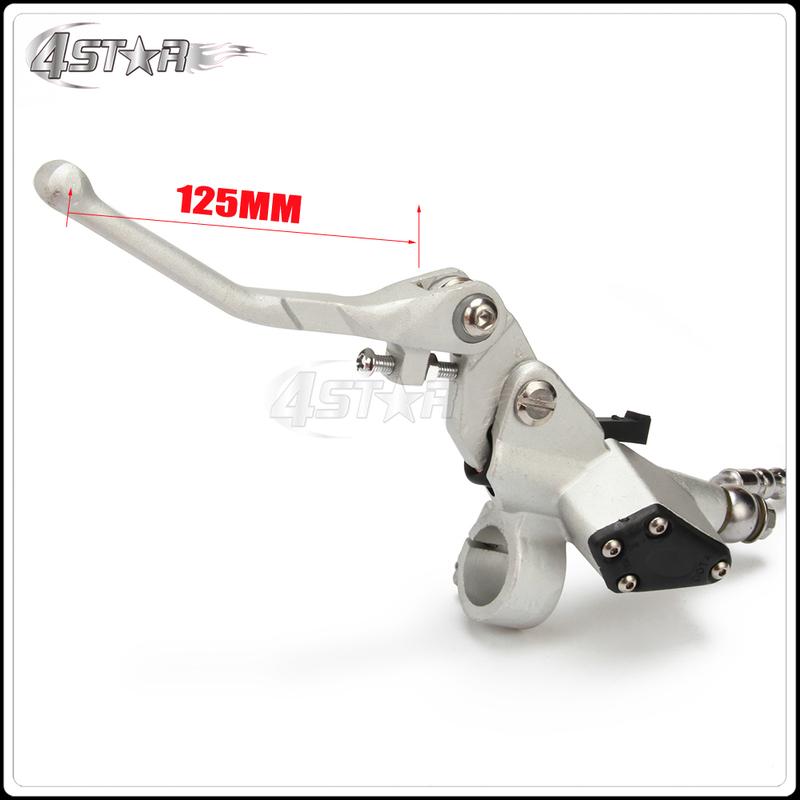 Hydraulic Clutch 1200mm Silver Lever Master Cylinder For 125-250cc Vertical Engine Motorcycle Dirt Bike Motocross Aluminum