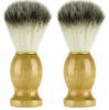 (Бризанд) Мужская кисть для бритья Bear Brush Best Badger Hair Shave Wood Razor Barber Tool