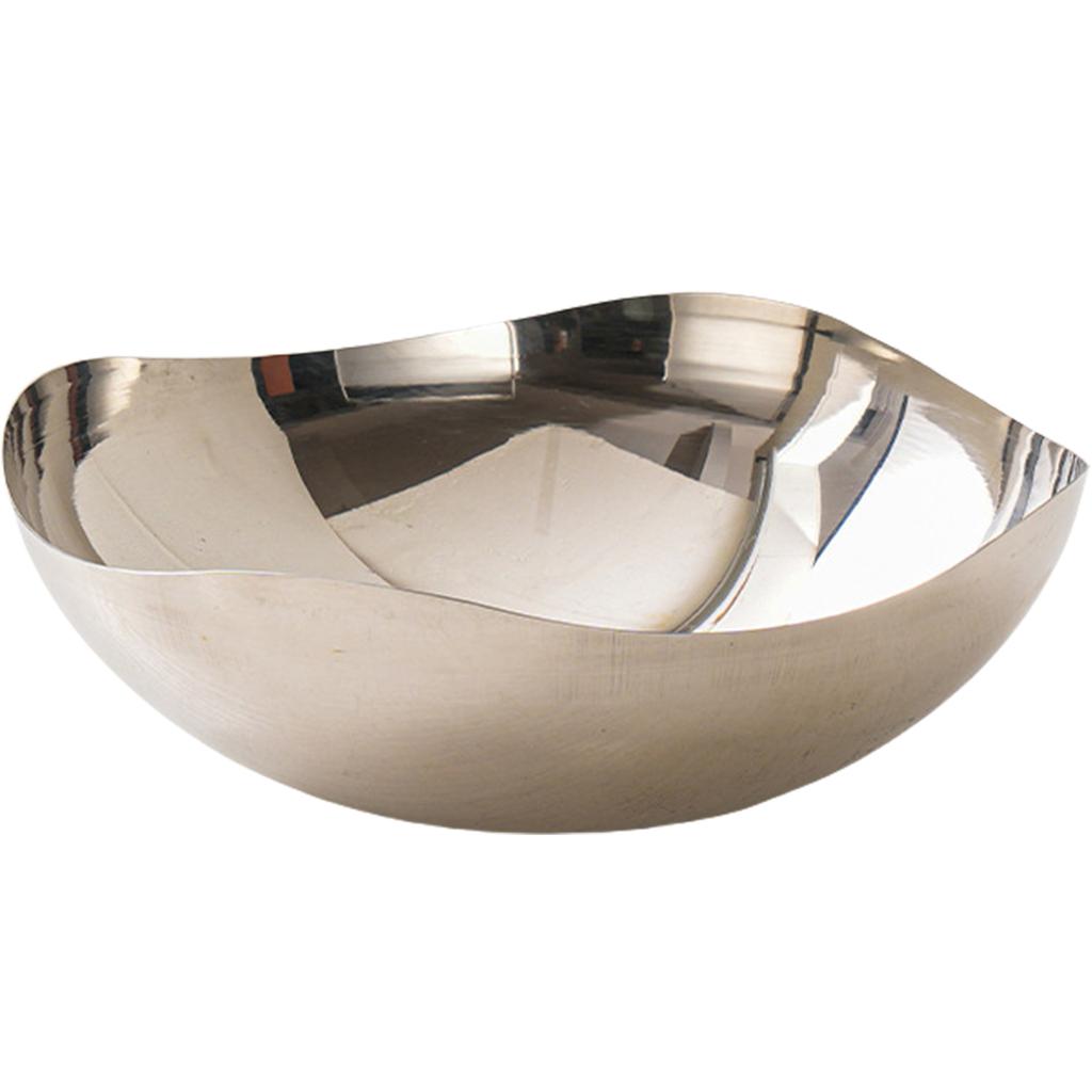 Stainless Steel Fruit Bowl Metal Salad Bowl Dining Table Centerpiece Decorative Bowl Modern Fruit Basket Enduring