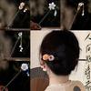 Wooden Flower Hair Forks Handmade Hairpin Chopstick Hair Ornament Hanfu Hair Bun  Wedding