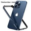Hybrid Silicone Frame Aluminum Metal Phone Case for iPhone 16 15 14 Plus 13 12 11 Pro Max Xs Xr Anti-Fall Corners Bumper Cover