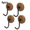 4/1pcs Wall Wood Hook Self-adhesive Walnut Hanging Hanger Bathroom Wall Hook Coat Storage Rack Home Towel Key Decor Kitchen Hook