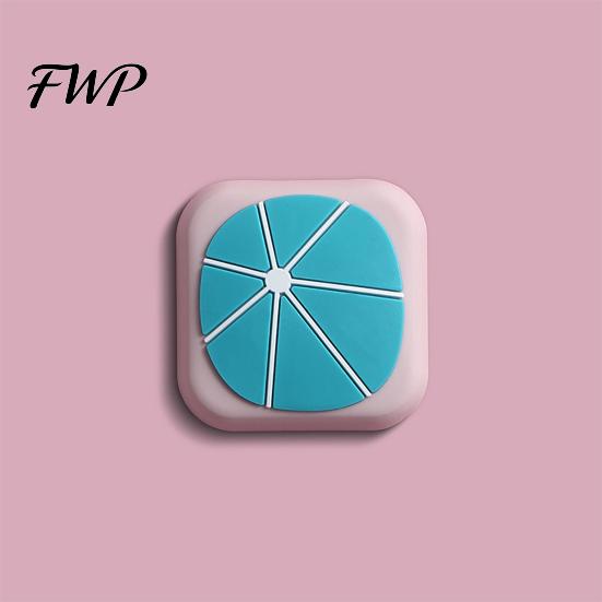 Adhesive Door Stopper 2Pcs Cartoon Knob Wall Protector Self-Adhesive Round Square Protection Pad Handle Stop Quiet Shock Absorbent Anti-collision