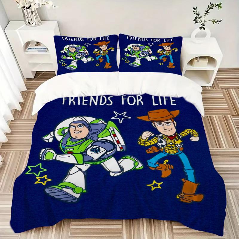 Toy Story Friendship Print 3Pcs Bedding Setduvet Cover With 2 Bedropillowcase Home Birthday Gift