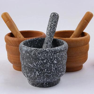 Кухонное ручное устройство для измельчения специй и перца, деревянный цвет, ручная чесночная ступка и набор пестиков