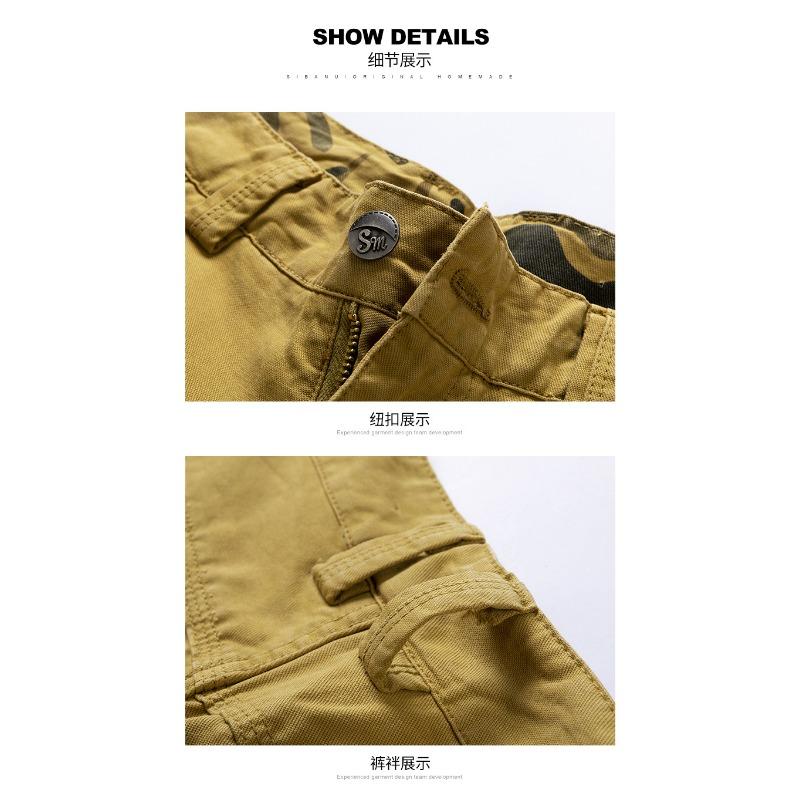 Men S Camouflage Cargo Shorts Loose Fit Summer Washed Cotton