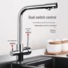 Rotatable Brass Kitchen Faucet: 3-in-1 Hot & Cold Water Purification with Splash-Proof Design